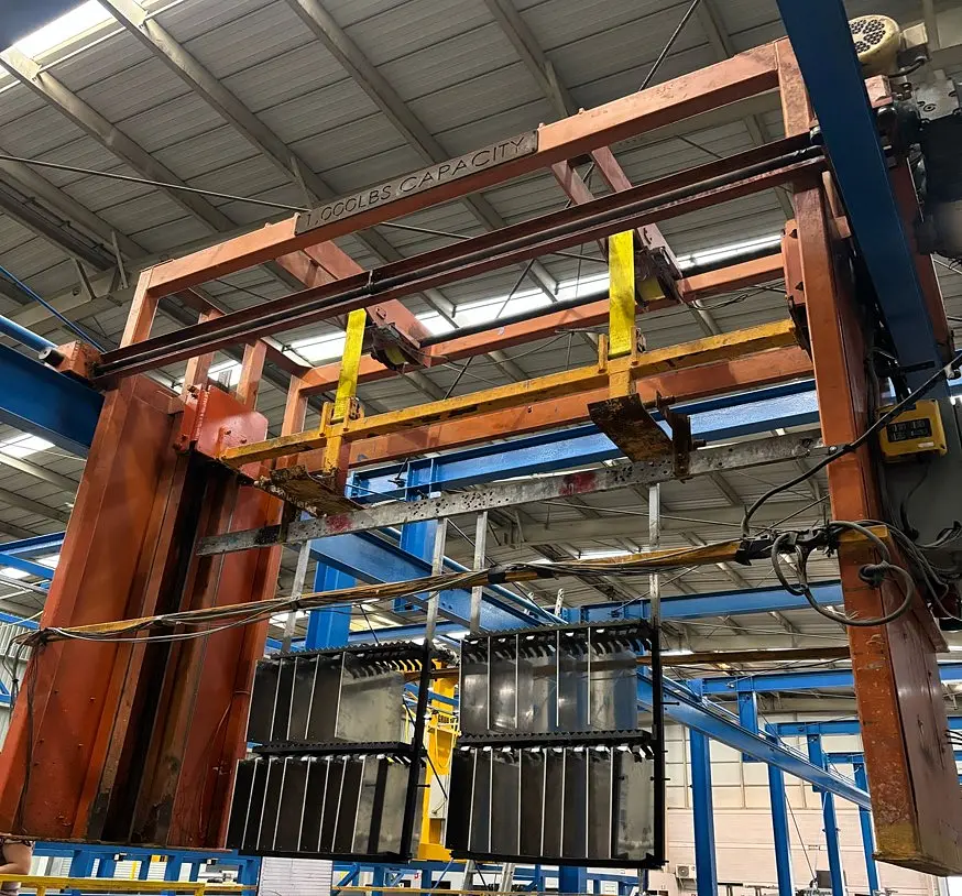 Material transfer system with aluminum parts